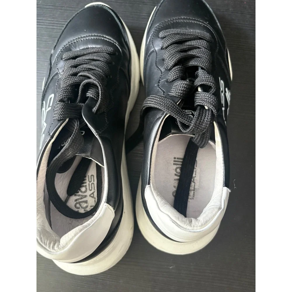 Roberto cavali class black white size 8-8.5 men's